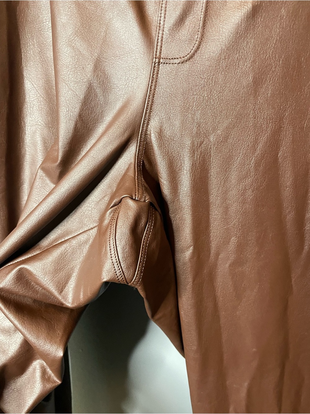 Aerie Offline brown faux leather high rise leggings size xxl - Picture 4 of 11